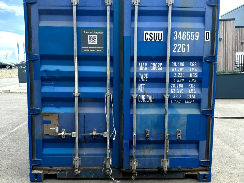 Gebrauchter 20 Fuß Seecontainer Blau CSUU-346559-0