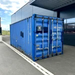 Gebrauchter 20 Fuß Seecontainer Blau CSUU-355860-3