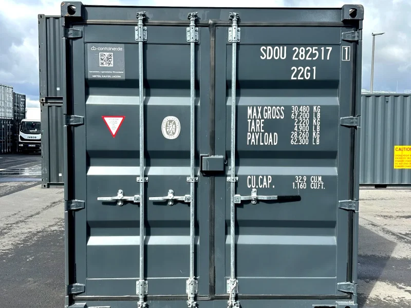 Neuer 20 Fuß Double-Door Container Grau SDOU-282517-1