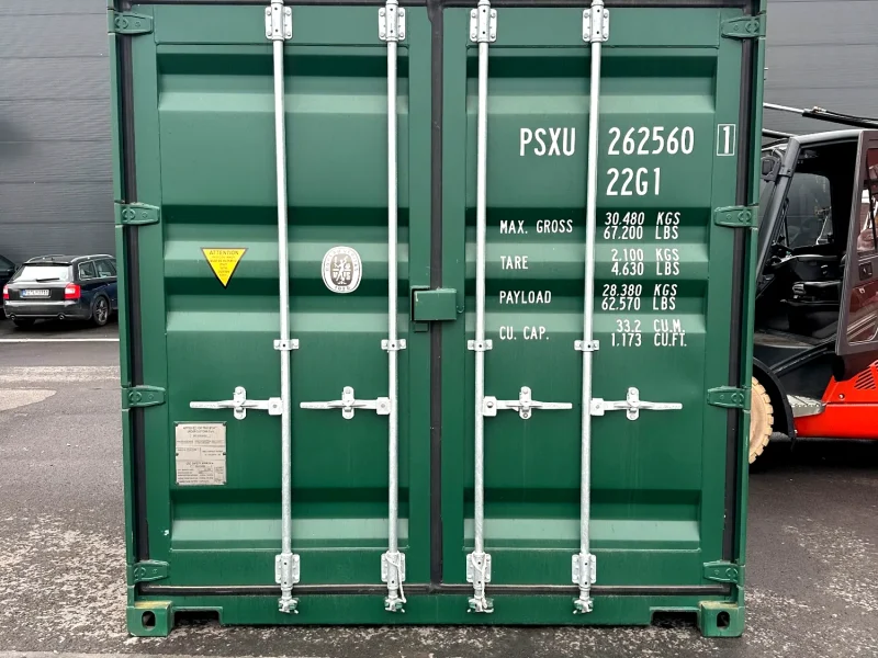 Neuer 20 Fuß Seecontainer Grün PSXU-262560-1