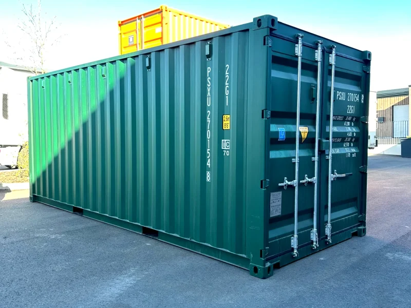 Neuer 20 Fuß Seecontainer Grün PSXU-270154-8