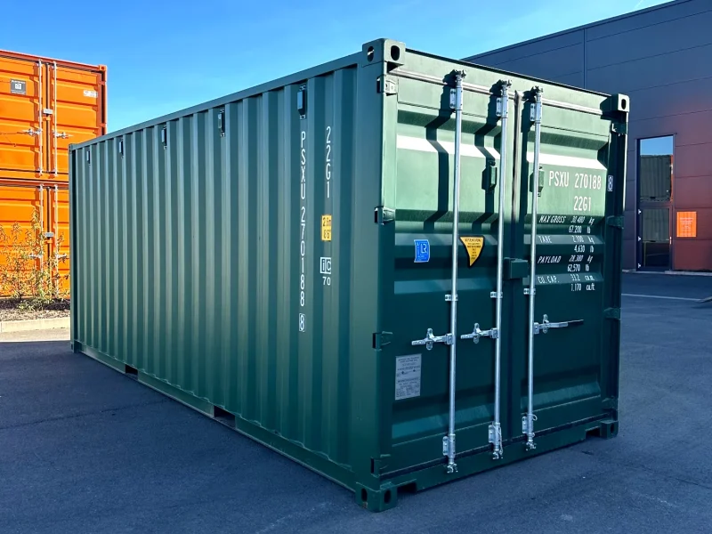 Neuer 20 Fuß Seecontainer Grün PSXU-270188-8